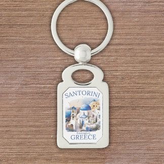 Santorini Greece Beautiful Paradise Key Ring