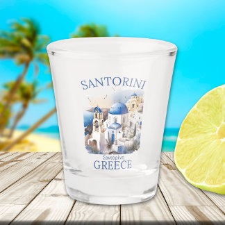 Santorini Greece Beautiful Paradise Shot Glass