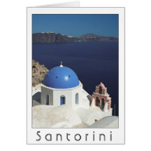 Santorini, Greece card (blank inside)