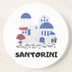 Santorini Greece Coaster