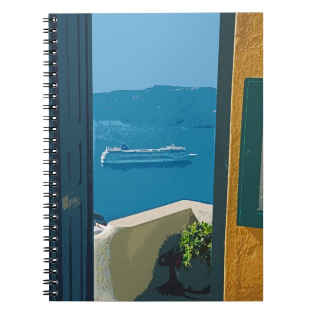 Santorini, Greece cruise ship Notebook (Front)