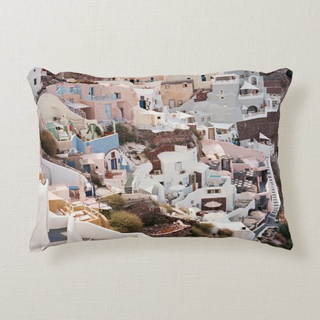 SANTORINI GREECE DECORATIVE CUSHION (Front)