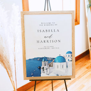 SANTORINI GREECE Destination Wedding Welcome Poster