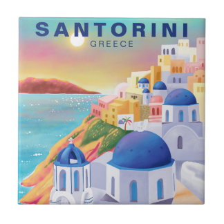 Santorini Greece Europe Art Destination Travel Ceramic Tile