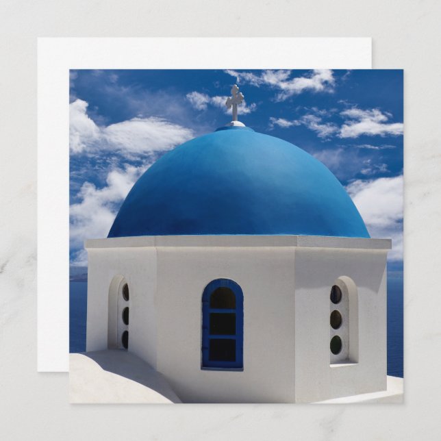 Santorini, Greece Flat Card (Front/Back)