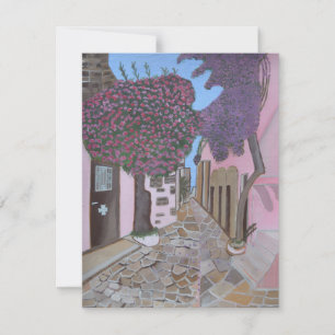Santorini, Greece invitation card