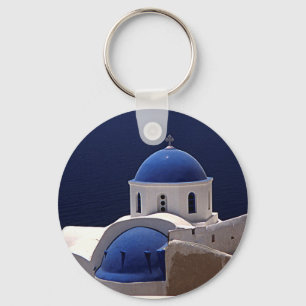 Santorini Greece Island Key Chain