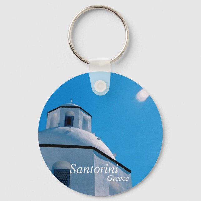 Santorini, Greece Keychain (Front)