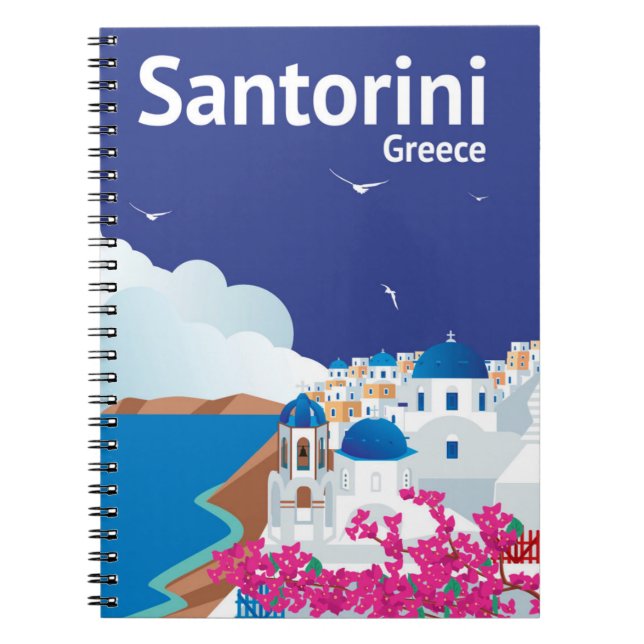 Santorini Greece Notebook (Front)