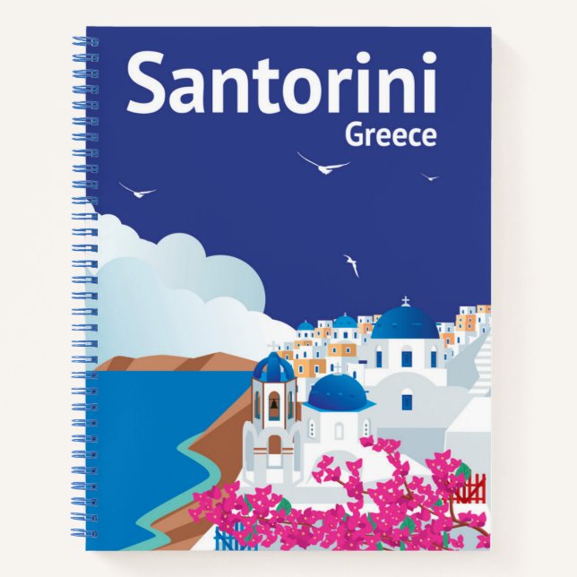 Santorini Greece Notebook (Front)