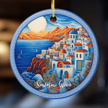 Santorini Greece Painting | Travel Art