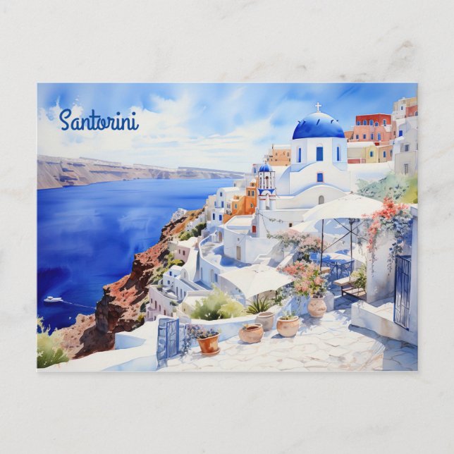 Santorini Greece Postcard (Front)