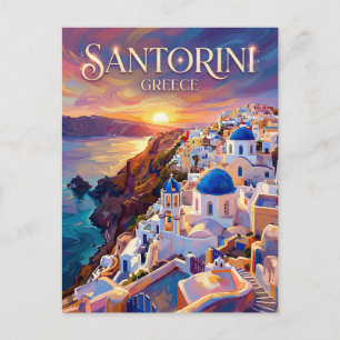 Santorini Greece Postcard