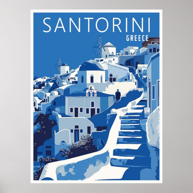 Santorini Greece Poster (Front)
