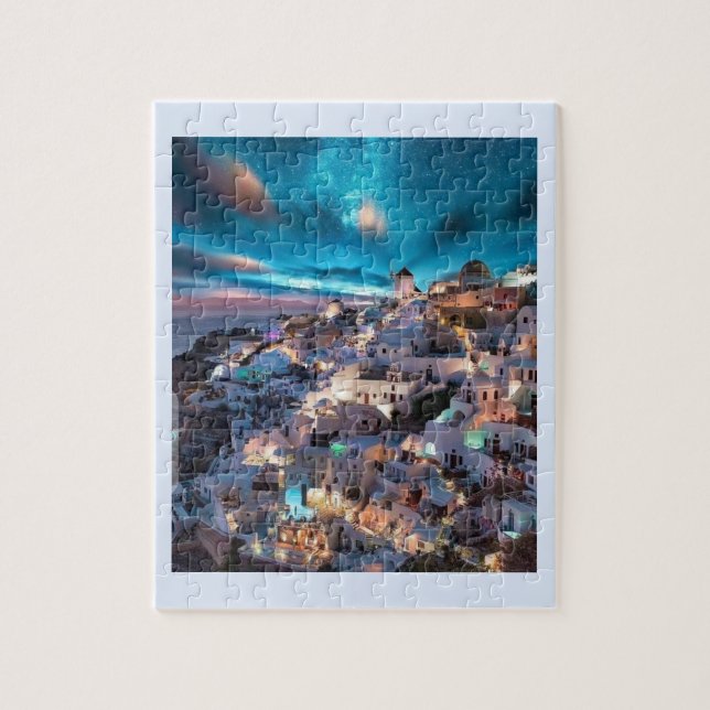 Santorini Greece Puzzle (Vertical)