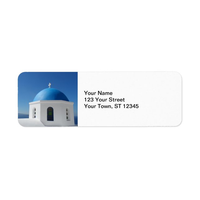 Santorini, Greece Return Address Label (Front)