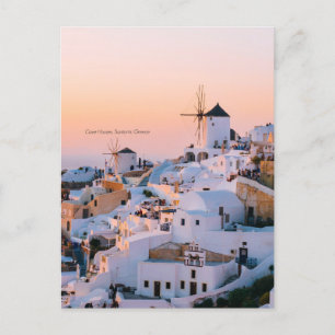 Santorini, Greece, scenic photograph, Postcard