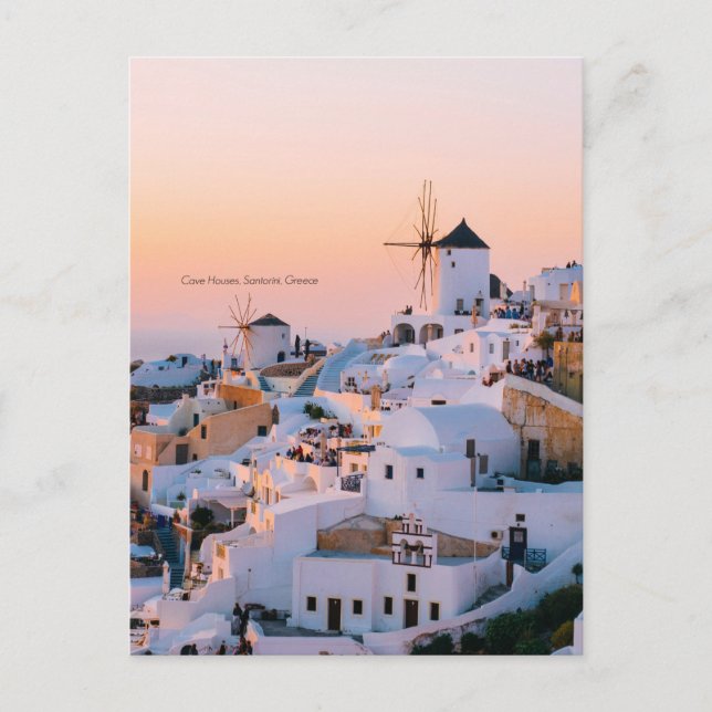 Santorini, Greece, scenic photograph, Postcard (Front)