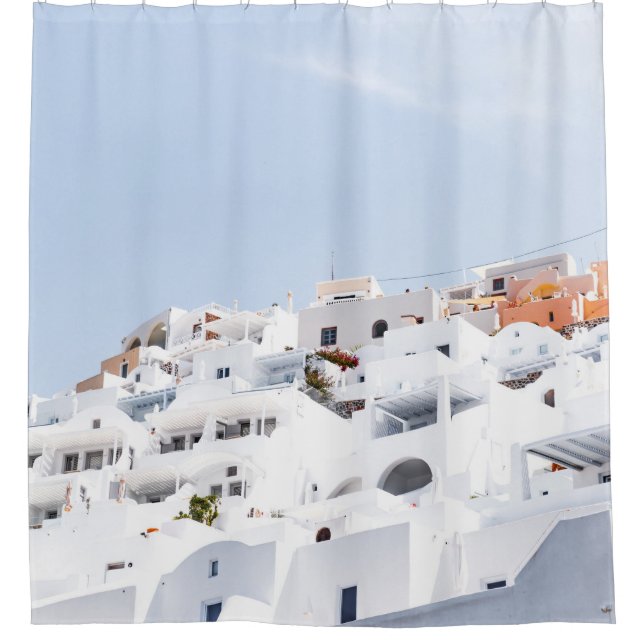 Santorini, greece shower curtain (Front)