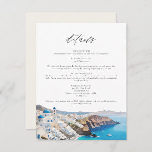 SANTORINI GREECE Skyline Destination Details Card