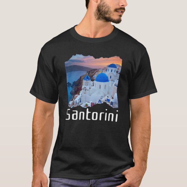 Santorini Greece Souvenir 7 T-Shirt (Front)