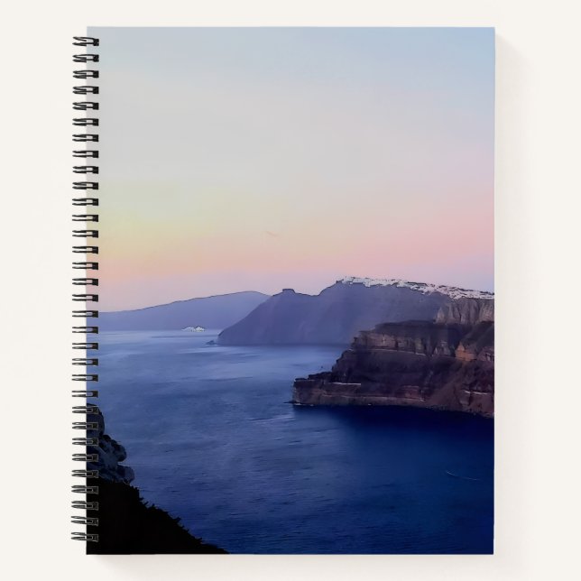 Santorini Greece Spiral Notebook (Front)