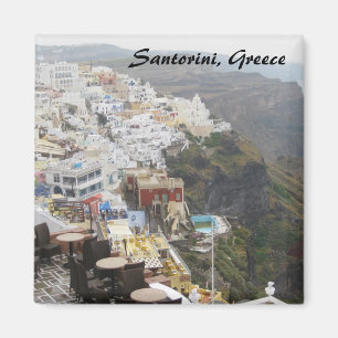 Santorini, Greece Square Magnet