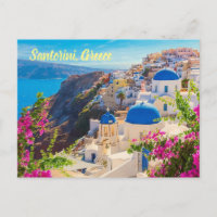 Santorini Greece stylised