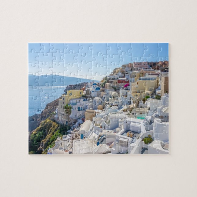 Santorini Greece -  sunny-summer day in Santorini Jigsaw Puzzle (Horizontal)