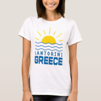 Santorini Greece Sunshine And Sea Waves Women's