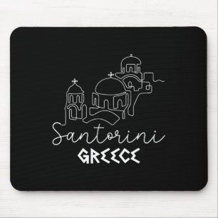 Santorini Greece Travel Destination Summer Family Mouse Pad