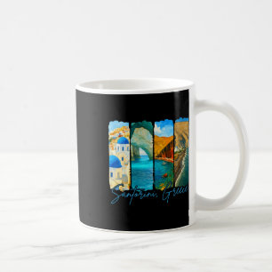 Santorini Greece Traveling Brushstroke Meet Me In Coffee Mug