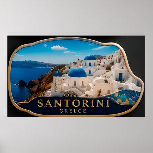 🌅 Santorini Greece Vacation Memory For Travelers Poster