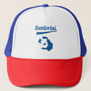 Santorini Greece Vacations Travel Holiday Trucker Hat
