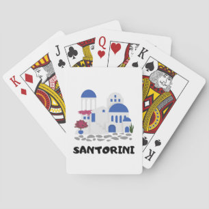 Santorini Greece Vintage Travel Playing Cards