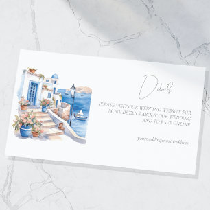 Santorini Greece Wedding Details Enclosure Card