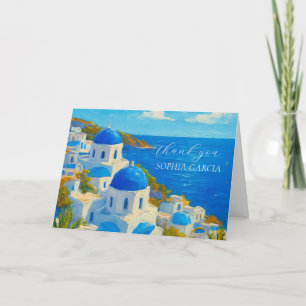 Santorini Greek Citrus Bridal Shower Thank you Card