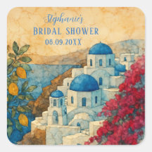 Santorini Greek Citrus Mediterranean Bridal shower
