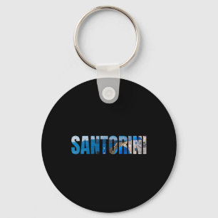 Santorini Greek Island Aegean Sea Greece Vacation Key Ring