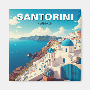 Santorini Greek Islands Travel Magnet
