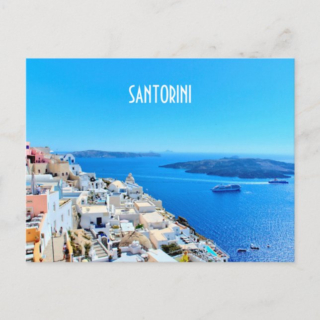 Santorini Greek Islands View Postcard (Front)