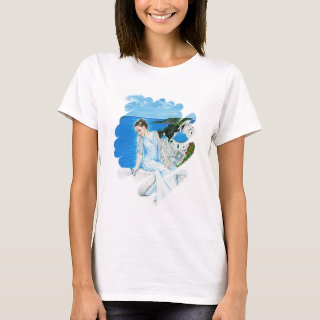Santorini Greek T-Shirt (Front)