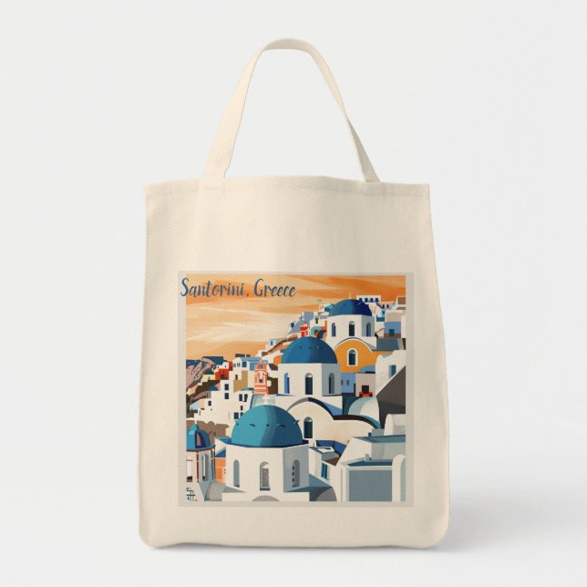 Santorini: Iconic Destinations Tote Bag (Front)
