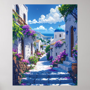 Santorini in Greece Poster