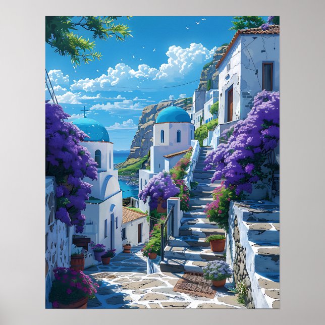 Santorini in Greece Poster (Front)