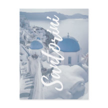 Santorini in Greece Travel Photo Modern Postcard