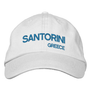 Santorini* Island Greece Blue & White Hat