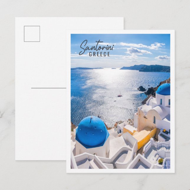 Santorini Island Greece Incredibly Romantic Summer Postcard (Front/Back)