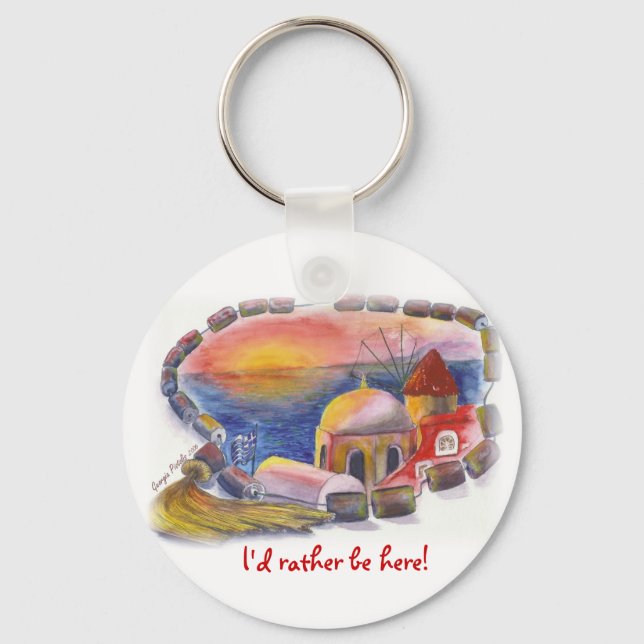 Santorini Keychain (Front)