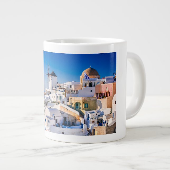 Santorini  large coffee mug (Front Right)